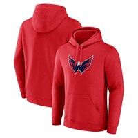 Men's Fanatics Branded Red Washington Capitals Primary Logo Pullover Hoodie