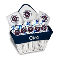 Infant White New England Revolution Personalized Large Gift Basket