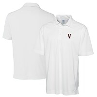 Men's Cutter & Buck White Virginia Cavaliers Vintage Big & Tall DryTec Genre Textured Solid Polo