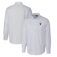 Men's Cutter & Buck Light Blue Virginia Cavaliers Vintage Vault Big & Tall Oxford Stripe Long Sleeve Button-Down Shirt