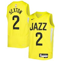 Youth Nike Collin Sexton Yellow Utah Jazz Swingman Jersey - Icon Edition