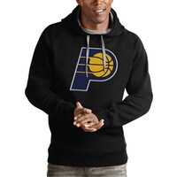 Men's Antigua Black Indiana Pacers Team Logo Victory Pullover Hoodie