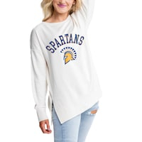 Women's Gameday Couture Cream San Jose State Spartans Side Split Logo Pullover Top