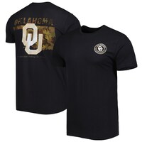 Men's Black Oklahoma Sooners Camo Flag 2-Hit T-Shirt