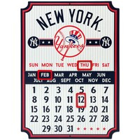 New York Yankees 10'' x 14'' Metal Calendar