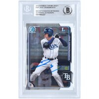 Jake Cronenworth Tampa Bay Rays Autographed 2015 Bowman Draft Chrome #197 Beckett Fanatics Witnessed Authenticated Card