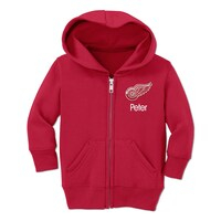 Toddler Chad & Jake Red Detroit Red Wings Personalized Full-Zip Hoodie