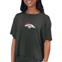 Women's Certo Charcoal Denver Broncos Cropped T-Shirt
