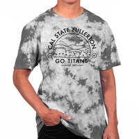 Men's Uscape Apparel Black Cal State Fullerton Titans Black Crystal Tie-Dye T-Shirt