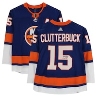 Cal Clutterbuck Royal New York Islanders Autographed adidas Jersey