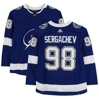 Mikhail Sergachev Tampa Bay Lightning Autographed Adidas Blue Jersey