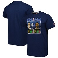 Men's Homage Luka Doncic & Spencer Dinwiddie Navy Dallas Mavericks NBA Jam Tri-Blend T-Shirt