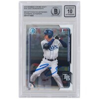 Jake Cronenworth Tampa Bay Rays Autographed 2015 Bowman Chrome Draft #197 Beckett Fanatics Witnessed Authenticated 10 Card