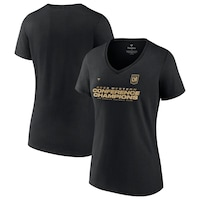 Women's Fanatics Branded Black LAFC 2022 MLS Western Conference Champions Locker Room V-Neck T-Shirt