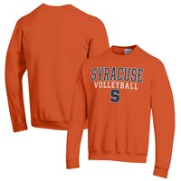 Men's Champion Orange Syracuse Orange Stack Logo Volleyball Powerblend Pullover Sweatshirt