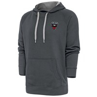 Men's Antigua Charcoal D.C. United Logo Victory Pullover Hoodie