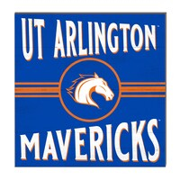 UT Arlington Mavericks 10'' x 10'' Retro Team Sign