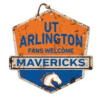 UT Arlington Mavericks 20'' x 20'' Fans Welcome Badge Sign