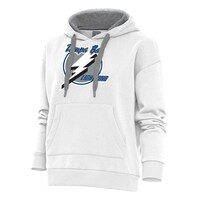 Women's Antigua White Tampa Bay Lightning Special Edition 2.0 Victory Pullover Hoodie