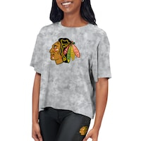 Women's Gray Chicago Blackhawks Cropped T-Shirt