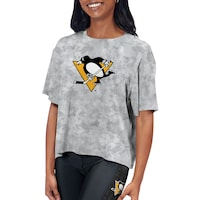 Women's Gray Pittsburgh Penguins Cropped T-Shirt
