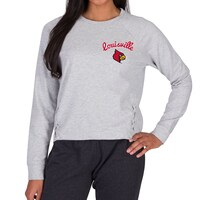 Women's Concepts Sport Gray Louisville Cardinals Greenway Long Sleeve T-Shirt