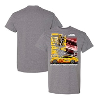 Men's Team Penske Heather Gray Joey Logano 2022 NASCAR Cup Series Champion Shell Pennzoil Car One Spot T-Shirt