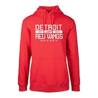 Men's Levelwear Red Detroit Red Wings Podium Dugout Fleece Pullover Hoodie