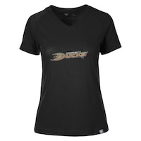 Women's Levelwear Black Anaheim Ducks Ariya Core V-Neck T-Shirt