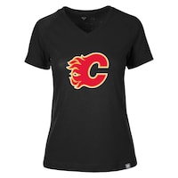 Women's Levelwear Black Calgary Flames Ariya Core V-Neck T-Shirt