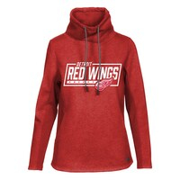 Women's Levelwear Red Detroit Red Wings Loop Boxed In Design Pullover Hoodie