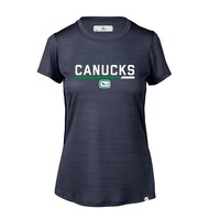 Women's Levelwear Heather Navy Vancouver Canucks Lux Underline T-Shirt
