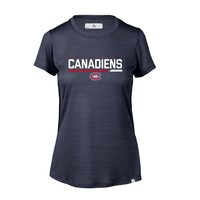 Women's Levelwear Heather Navy Montreal Canadiens Lux Underline T-Shirt