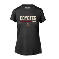 Women's Levelwear Heather Black Arizona Coyotes Lux Underline T-Shirt
