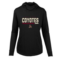 Women's Levelwear Black Arizona Coyotes Team Vivid Long Sleeve Hoodie T-Shirt