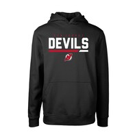 Youth Levelwear Black New Jersey Devils Team Podium Fleece Pullover Hoodie