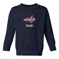 Toddler Navy Washington Capitals Personalized Pullover Sweatshirt