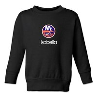 Toddler Black New York Islanders Personalized Pullover Sweatshirt