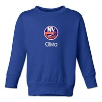 Toddler Royal New York Islanders Personalized Pullover Sweatshirt