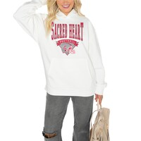 Women's Gameday Couture White Sacred Heart Pioneers Premium Fleece Pullover Hoodie