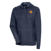 Women's Antigua Heather Navy Indiana Pacers Action Pullover Hoodie