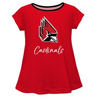 Girls Infant Red Ball State Cardinals A-Line Top