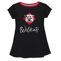 Girls Youth Black Davidson Wildcats A-Line T-Shirt