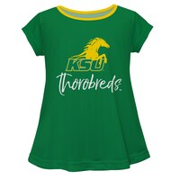 Girls Youth Green Kentucky State Thorobreds A-Line T-Shirt
