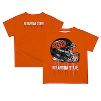 Infant Orange Oklahoma State Cowboys Dripping Helmet T-Shirt