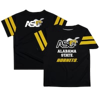 Infant Black Alabama State Hornets Stripes On Sleeve T-Shirt