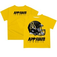 Toddler Gold Appalachian State Mountaineers Team Logo Dripping Helmet T-Shirt