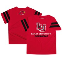 Toddler Red Lamar Cardinals Team Logo Stripes T-Shirt