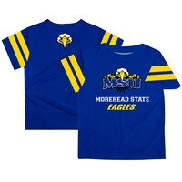 Toddler Blue Morehead State Eagles Team Logo Stripes T-Shirt