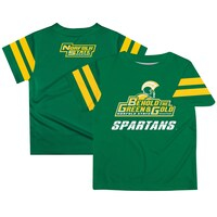 Toddler Green Norfolk State Spartans Team Logo Stripes T-Shirt
